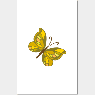 Gold Butterfly Posters and Art